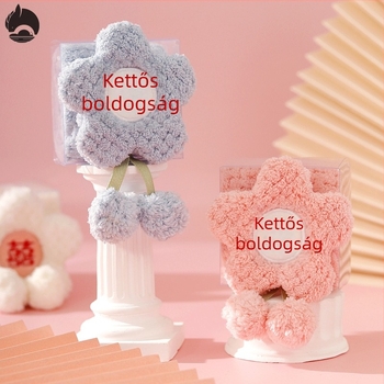 Koszorúslányok kéztörlője korall fleece-ből, egyszerű szövés, 50–80 g