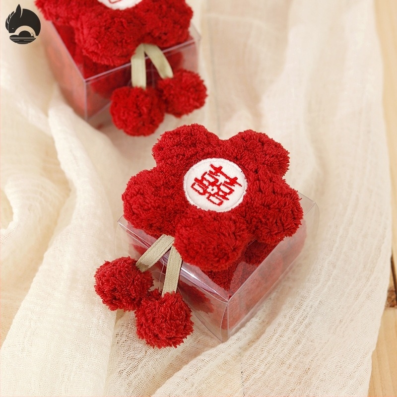Koszorúslányok kéztörlője korall fleece-ből, egyszerű szövés, 50–80 g