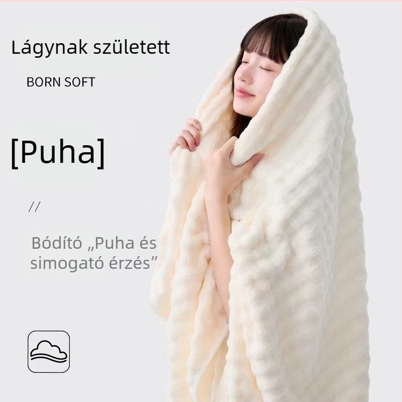Korall plüss törölköző, vastag, nagy méret, nedvszívó és puha