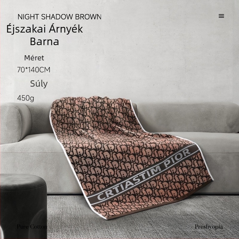 Pamut fürdő- és strandtörölköző dupla oldalú jacquard szövésű, nedvszívó, 400–500 g
