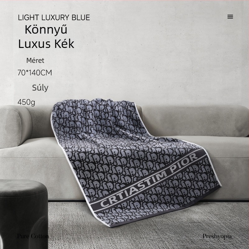 Pamut fürdő- és strandtörölköző dupla oldalú jacquard szövésű, nedvszívó, 400–500 g