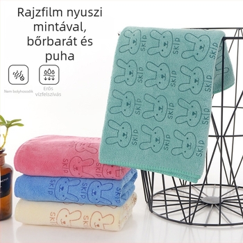 Microfiber gyermek törölköző nyuszis mintával, nedvszívó, gyorsan száradó arc törölköző