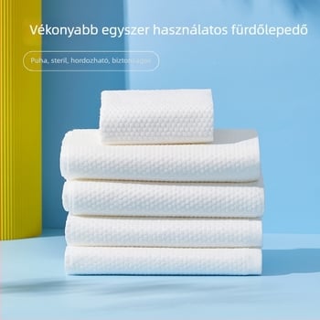 Egyszer használatos fürdőlepedő, extra vastag, pamut-kapok keverék (Kapok 50%), nedvszívás 0–5 s, testreszabható feldolgozás, üzleti utazásokhoz és szállodákhoz