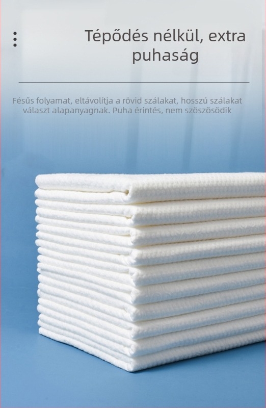Egyszer használatos fürdőlepedő, extra vastag, pamut-kapok keverék (Kapok 50%), nedvszívás 0–5 s, testreszabható feldolgozás, üzleti utazásokhoz és szállodákhoz