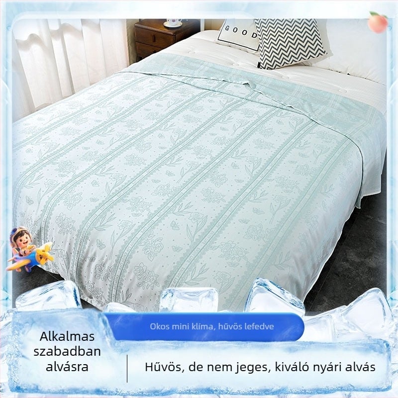 Lyocell hűsítő takaró – Egyszínű mintázat, nyári törölköző-takaró, 500–799 g, 100% Lyocell szövet (warp/weft), gépi mosás