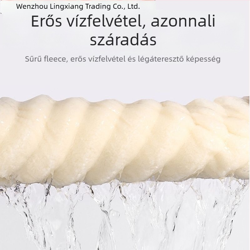 Lingxiang fürdőköntös, korall fleece, uniszex, téli