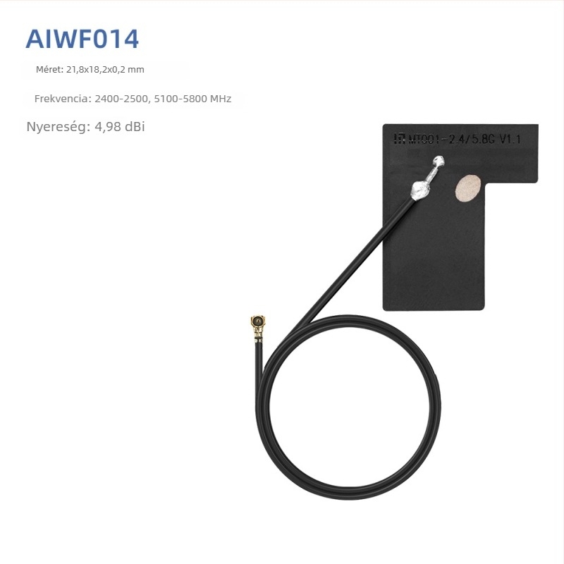 WiFi antenna, 5.8 GHz, rugalmas FPC PCB patch, IPEX csatlakozó, Bluetooth két sáv