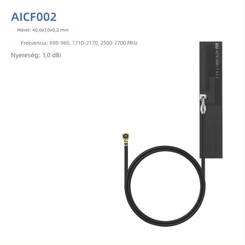 WiFi antenna, 5.8 GHz, rugalmas FPC PCB patch, IPEX csatlakozó, Bluetooth két sáv
