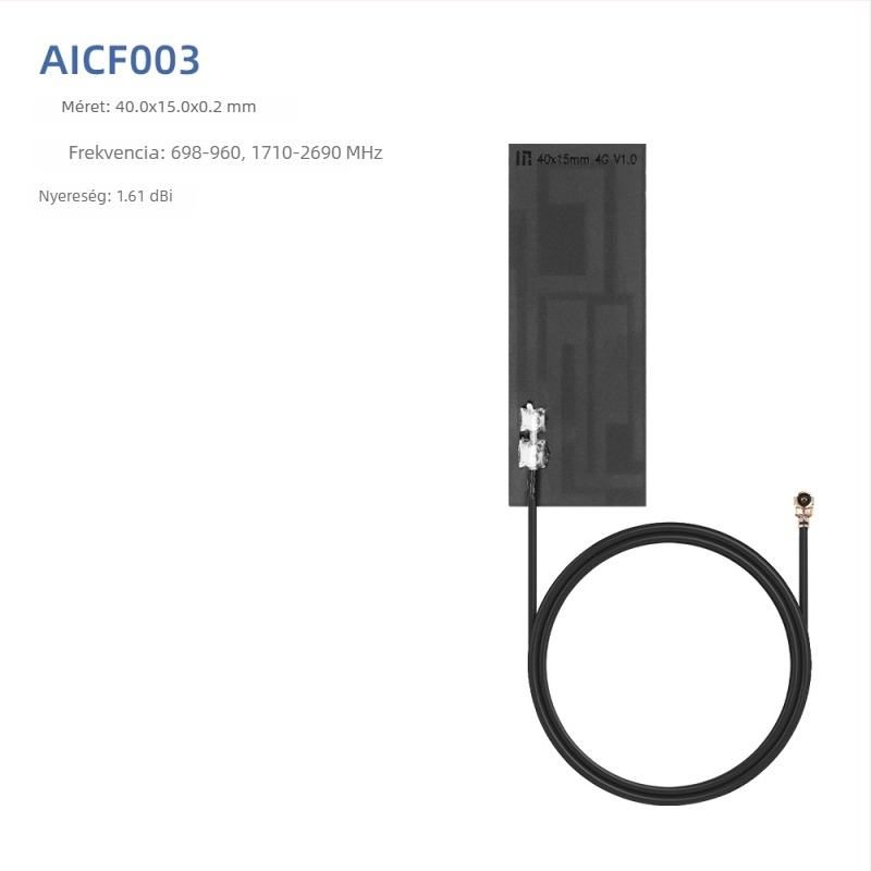 WiFi antenna, 5.8 GHz, rugalmas FPC PCB patch, IPEX csatlakozó, Bluetooth két sáv
