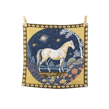Pamut arc-törölő zodiákus elemekkel, nedvszívó, mindennapi használatra, kompakt négyzet alakú törölköző