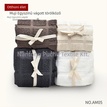 AM05 Pamut fürdő- és arc­törölköző, 32s fonal, sima szövés, 100–120 g/m²