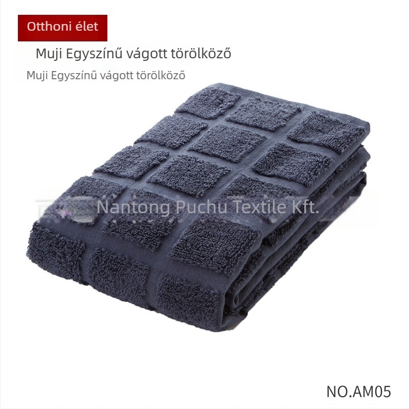AM05 Pamut fürdő- és arc­törölköző, 32s fonal, sima szövés, 100–120 g/m²
