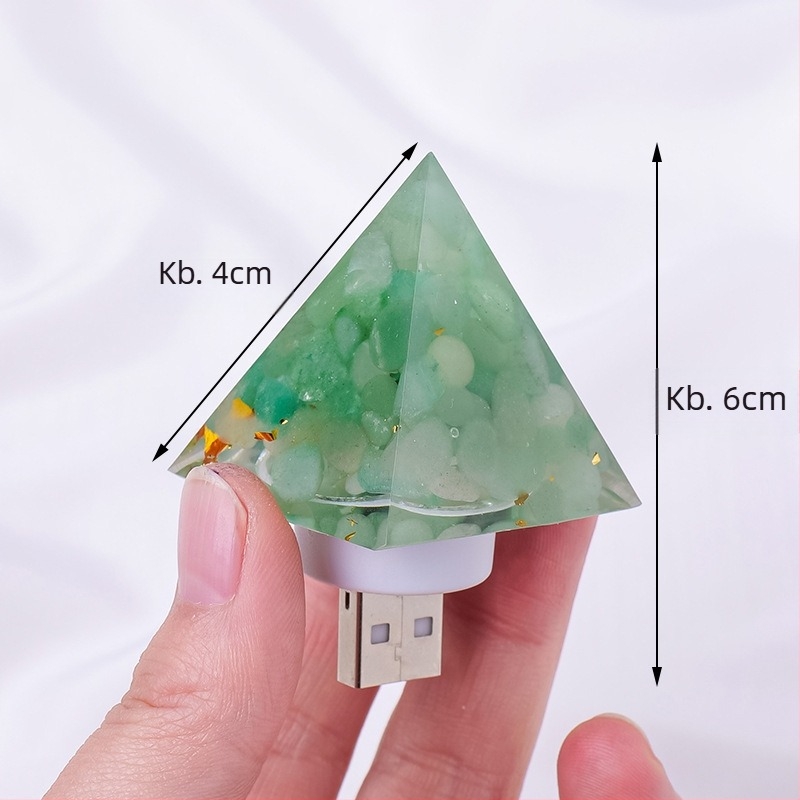 Kristálygeometria éjjeli lámpa - modern minimalist stílusú asztali lámpa, dekoráció ajándékhoz