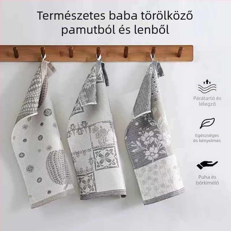 Gáza arc-törölköző, vastagított, puha, jacquard szövés