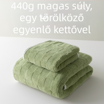 Fürdőlepedő készlet hajszárító sapkával – korall velúr, vastított, rendkívül nedvszívó, 200–300 g, 32 szál