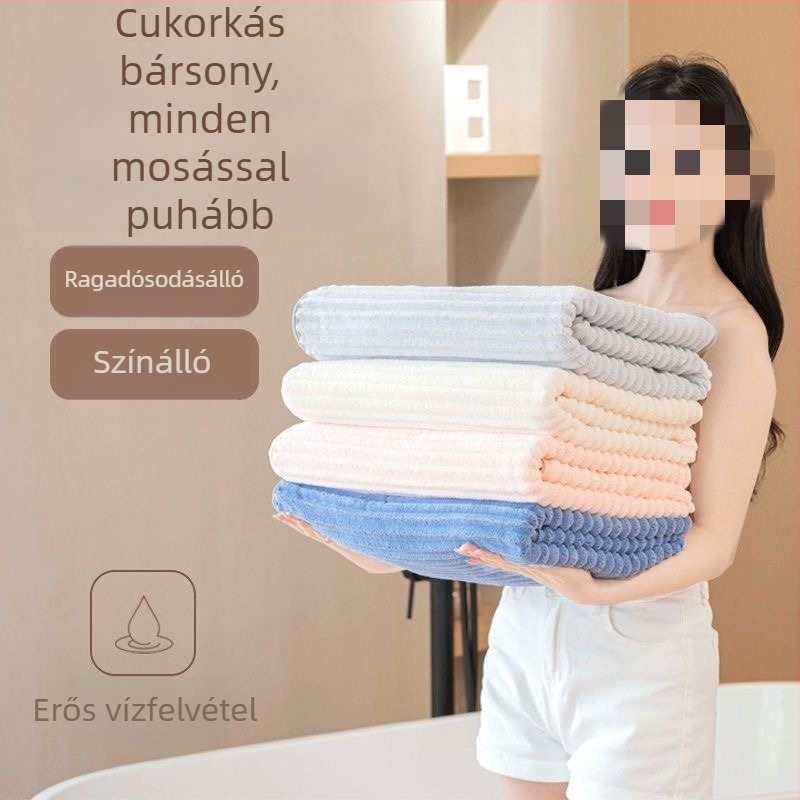 Korall-flízes fürdőlepedő-készlet, három darab, nagy méret, otthoni használatra, páros stílus, gyors száradás, férfiaknak és nőknek