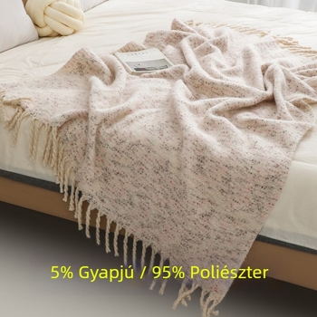 Poliészterből készült szövött kanapé takaró, könnyű nyári shawl-stílusú takaró