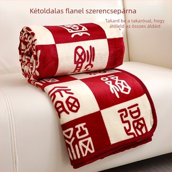 Baifu flanel pléd – menyasszonyi dowry, vastag kanapé takaró, sál