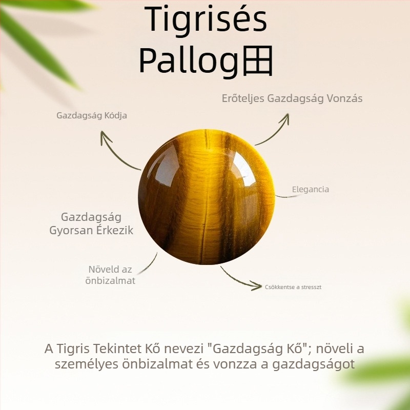 Természetes tigriszem karkötő, kettős körös réteges dizájn, polírozott felület, könnyed luxus női ékszer