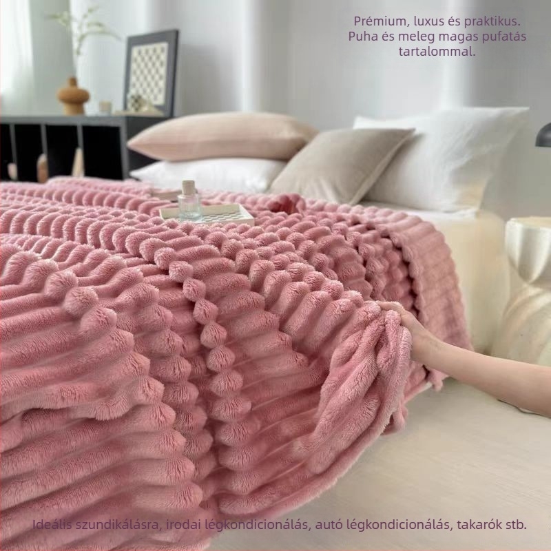 Kanapé takaró poliészter fleece-ből, 500–800 g, egyszínű, modern minimalizmus