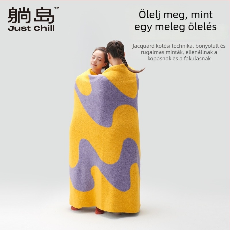 Lying Island takaró – 100% poliészter, Geometrikus minta, Tavasz és ősz, 0,5–1,05 kg, Idilli stílus