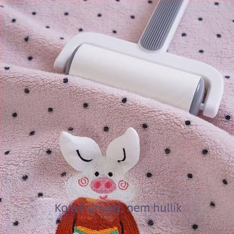 Arc- és fürdő törölköző korall fleece-ből bordűrral, 150d, 200 g+