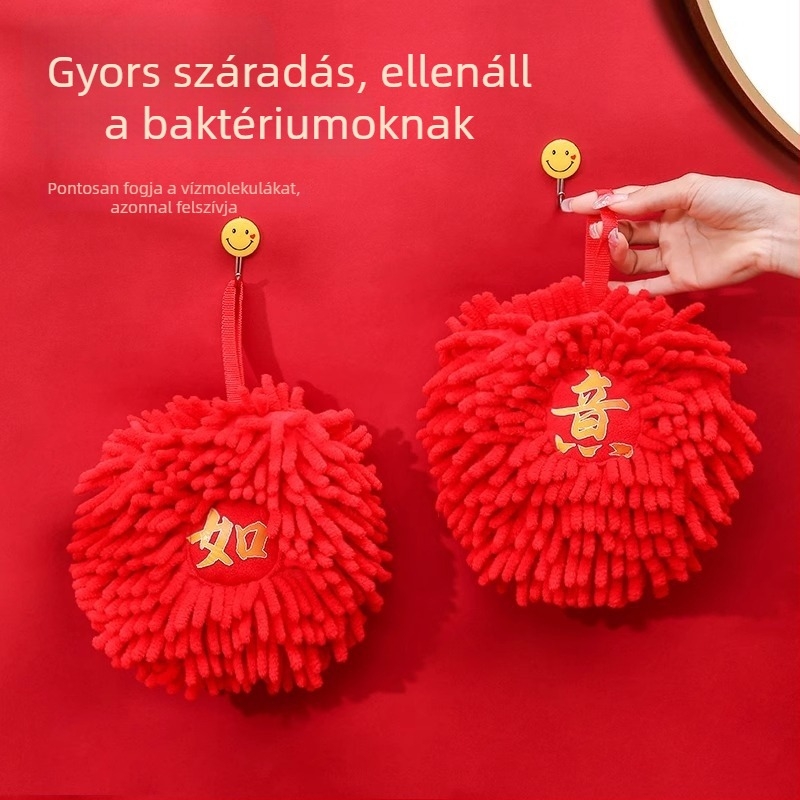 Hangge Chenille kéztörlő — akasztható, vastagított, rendkívül nedvszívó, fonal 20213, 50–80 g