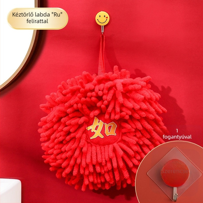 Hangge Chenille kéztörlő — akasztható, vastagított, rendkívül nedvszívó, fonal 20213, 50–80 g