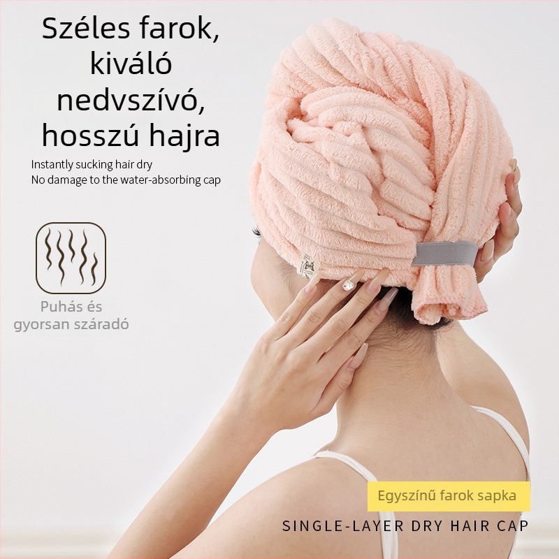 Francia stílusú száraz haj sapka, korall fleece, 100-119 g, Ming mu