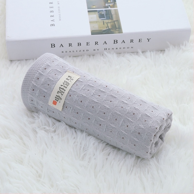 Baba- és gyerekeknek szánt pamut honeycomb négyszögletes törölköző, 99% pamut, combed yarn, 45 g, hímzett él