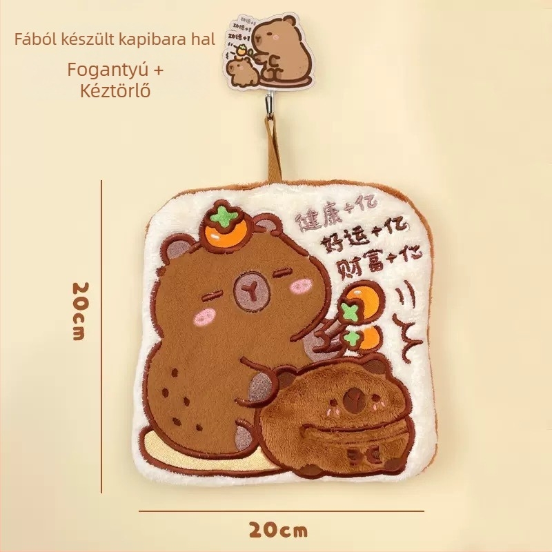 AKasztós Capybara kéztörlő - hímzett, Anyag: magas boroszilikát üveg, Súly: 30–50 g, Szálak: 32