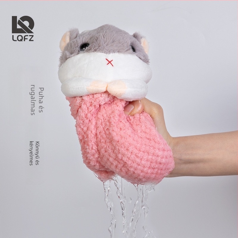 Hamster kreatív kéztörlő – akasztós konyhai törölköző, mikroszálas 150D, sík szövés, 80–100 g, testreszabható, Celebration Textile