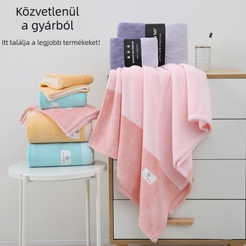 Korall plüss fürdőlepedő készlet vastagított szegéllyel, 400–500 g, 150D, hímzés és széles feldolgozás
