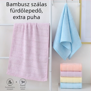 Bambuszrost törölköző jacquard szövésben, vastagított és megnagyított felnőtteknek, csavartalan fonal, nedvszívás 5–10 s, márka Jerry
