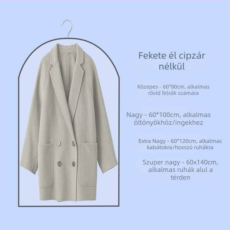 EVA anyagú ruhaszöszvédő táska – porvédelem, alkalmas kabátokra és öltönyökre, hálószobai tárolás, 2025-ös bevezetés