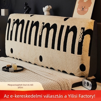 Vastagított fejtámla huzat, nordikus stílusú, por- és ütésálló faágyhoz
