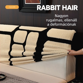 Ágyfejvég huzat Shu cotton velvetből, modern minimalista stílus, rugalmas porvédő huzat