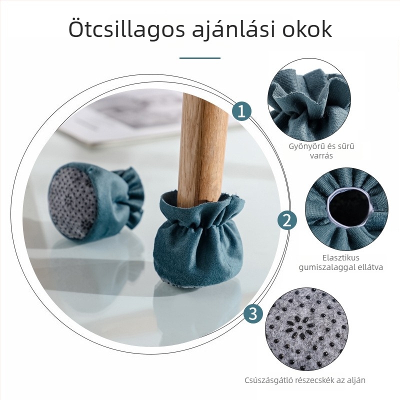 Szövetből készült asztal- és szék lábvédők, kopásálló, vastagított, csúszásmentes és csendes
