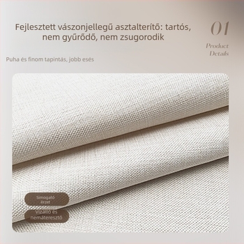 Kör alakú asztalterítő virágos mintával, vízálló PVC anyagból, középkori stílus