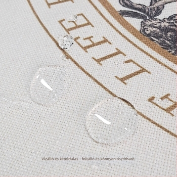 Kör alakú asztalterítő virágos mintával, vízálló PVC anyagból, középkori stílus