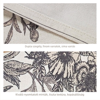 Kör alakú asztalterítő virágos mintával, vízálló PVC anyagból, középkori stílus