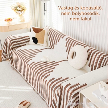 Chenille kanapé huzat, herringbone minta, egy darabos teljes lefedés, négy évszakos, csúszásmentes