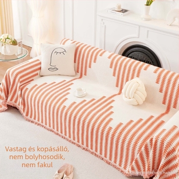 Chenille kanapé huzat, herringbone minta, egy darabos teljes lefedés, négy évszakos, csúszásmentes