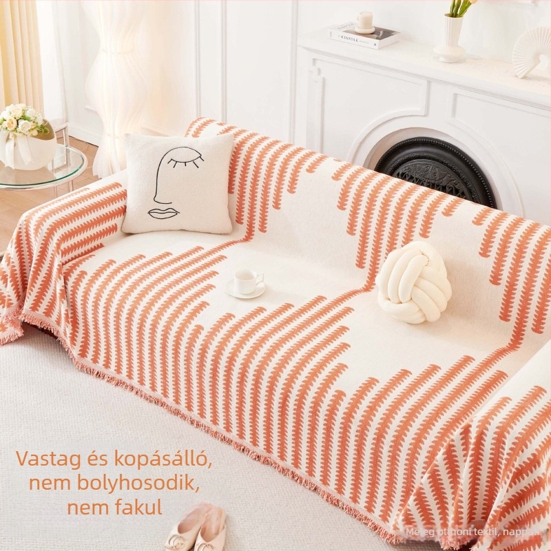 Chenille kanapé huzat, herringbone minta, egy darabos teljes lefedés, négy évszakos, csúszásmentes