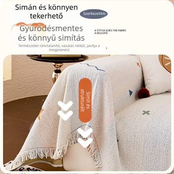 Bolyhos fonalból készült kanapéhuzat, univerzális illeszkedés, minimalist stílus, porvédő és macskakarmolás elleni védelem
