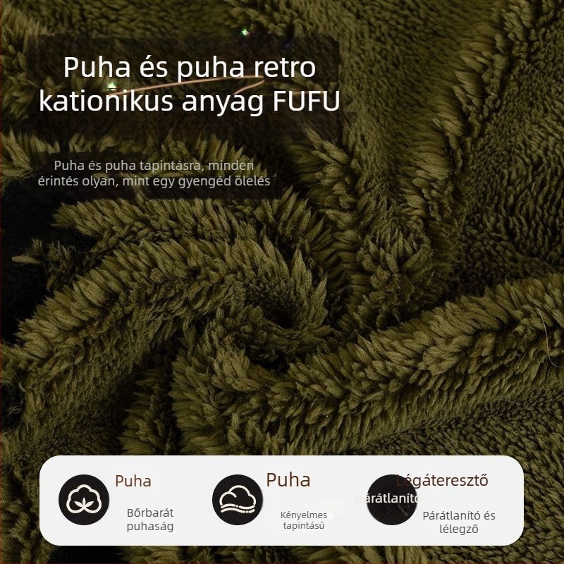 Púpos kanapéhuzat plüss anyaggal - houndstooth mintával - egy darabos teljes fedés, univerzális illeszkedés, minimaliststílus