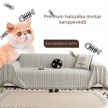 2025 Egy darabos chenille kanapéhuzat csíkos mintával, univerzális illeszkedés, minimalist stílus