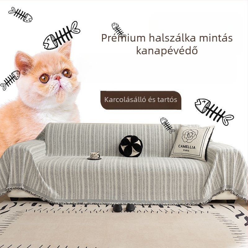 2025 Egy darabos chenille kanapéhuzat csíkos mintával, univerzális illeszkedés, minimalist stílus