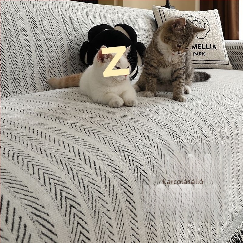 2025 Egy darabos chenille kanapéhuzat csíkos mintával, univerzális illeszkedés, minimalist stílus