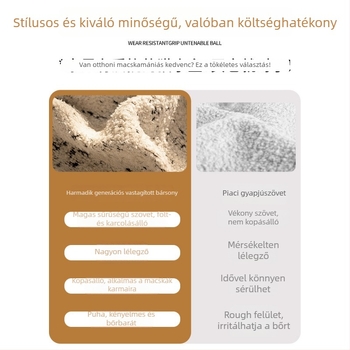 Plüss anyagú kanapévédő huzat – csúszásmentes, védelem a macskák által okozott karcolásokkal szemben, teljes lefedettség, egyszerű stílus, cipzár nélküli